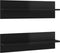 vidaXL - Wandschappen - 2 - st - 60x11,5x18 - cm - bewerkt - hout - hoogglans - zwart