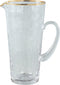 PTMD Mylene Clear Glass Gold Border Water Pitcher