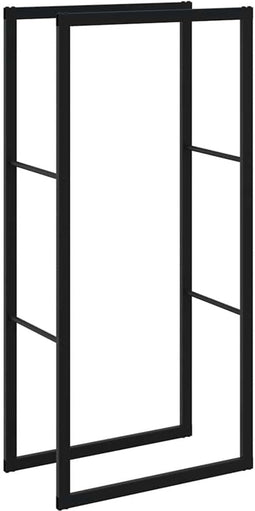 vidaXL - Haardhoutrek - 55x30x116 - cm - staal - zwart