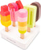 New Classic Toys® Houten IJsjes Speelgoed - 6-delige Set - Kleurrijke IJsjes met Standaard (6 stuks)