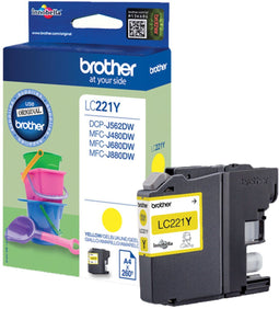 Brother LC-221Y - Inktcartridge - 260 Paginas ISO/IEC 24711 - Geel
