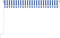 vidaXL - Luifel - handmatig - uittrekbaar - met - LED - 450x350 - cm - blauw - en - wit