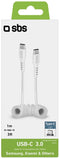 SBS TECABLETYPCCS1W - USB type-C Kabel - 100cm - Wit