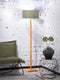 GOOD&MOJO Vloerlamp Fuji - Groen/Bamboe - Ø47cm - Scandinavisch,Bohemian - Staande lampen voor Woonkamer - Slaapkamer