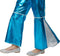 dressforfun - Stralende Disco Starlet 140 - Onesy neonblauw met glanzende details - (9-10y)