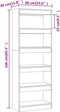 vidaXL - Boekenkast/kamerscherm - 60x30x166 - cm - bewerkt - hout - sonoma - eiken