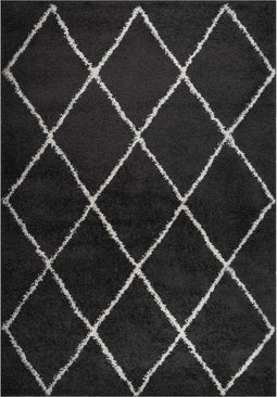 vidaXL - Vloerkleed - shaggy - hoogpolig - 160x230 - cm - crème- - en - antracietkleur