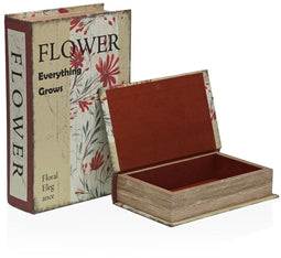 Versa - Decoratieve Doos - Blommor Boek - Multicolour (2 stuks)