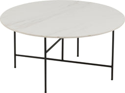 J-Line bijzettafel Rond - porselein/metaal - wit