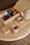 MOOISA - Dienblad M - Travertine 15x30cm - rond marmer dienblad - vierkant marmer dienblad - decoratie schaal - tapasplank - serveerplank