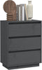 vidaXL - Dressoir - 60x34x75 - cm - massief - grenenhout - grijs