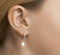 Glams oorhangers - Zilver - Parel en zirkonia