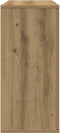 vidaXL - Dressoir - 90x29,5x65 - cm - bewerkt - hout - artisanaal - eikenkleur