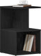 vidaXL - Nachtkastje - Zwart - Eiken - 35x35x55 - cm - Bewerkt - Hout