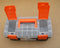 Klein maar handig gereedschapskistje (25 x 12 x 9,5 cm) - zwart-oranje