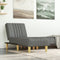 vidaXL - Chaise - longue - stof - donkergrijs