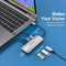 Vention TOIHB laptop dock & poortreplicator Bedraad USB 3.2 Gen 1 (3.1 Gen 1) Type-C Zilver