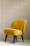 WOOOD Sara Fauteuil - Velvet - Oker - 59x71x70