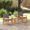 vidaXL - Tuinstoelen - 2 - stuks - met - kussens - in - massief - acaciahout