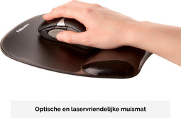 Fellowes Crystals - Muismat met polssteun - Zachte gel - Zwart