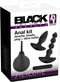 Black Velvets - Anal Kit 4 Delig Inclusief Vibro Kogel - Zwart (4 stuks)