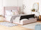 NOYERS - Bed met opbergruimte - Roze - 160 x 200 cm - Fluweel