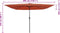 vidaXL - Vierkante - Tuinparasol - met - LED-licht - 295x245 - cm - Terracotta