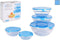 Bowl Adele With lid Stackable 5 Pieces Blue (5 Units)