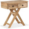 vidaXL - Bijzettafel - 65x40x76 - cm - massief - mangohout