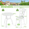 Coast 3-DELIGE Tuinmeubelset - Bistroset - Weerbestendig Aluminiumgietwerk - Wit