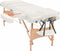 vidaXL - Massagetafel- - en - krukset - inklapbaar - 3 - zones - 10 - cm - dik - wit
