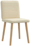 vidaXL - Eetkamerstoelen - 2 - st - stof - crèmekleurig