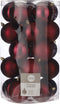 House of Seasons - Plastic Kerstballen Set - 25 stuks - Ø8 cm - Donkerrood (25 stuks)