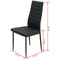 vidaXL - Eetkamerset - tafel - en - stoel - zwart - 5-delig