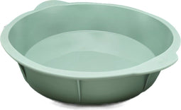 Ronde siliconen bakvorm voor cake Ø 23 cm | Groen | ronde silicone vorm | cakevorm met handgrepen | cakevormen | grote bakvorm met anti-aanbaklaag | voor oven en magnetron SILIMANQ-PRO