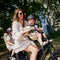 Urban Iki BIO Fietsstoeltje Achter - 5-puntsgordel - TÜV goedgekeurd - Oishi Beige/ Bincho Black