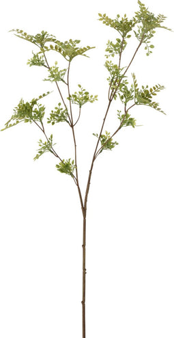 J-Line decoratie Tak Fijne Blaadjes - kunststof - groen - 12 stuks