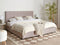 ROCHELLE - Tweepersoonsbed - Lichtgrijs - 180 x 200 cm - Polyester