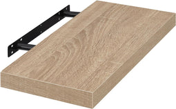 Eugad Wandplank - Zwevende Houten Plank - Retro Design - Eiken 40 x 22,9 x 3,8 cm