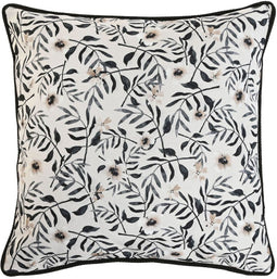 Kussen Home ESPRIT Wit Zwart Bedrukt 45 x 15 x 45 cm