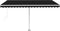 vidaXL - Luifel - vrijstaand - handmatig - uittrekbaar - 400x350 - cm - antraciet