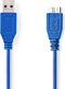 Nedis USB-Kabel - USB 3.2 Gen 1 - USB-A Male - USB Micro-B Male - 5 Gbps - 1.00 m - Blauw