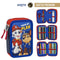 Driedubbele Pennenzak The Paw Patrol Blauw 12,5 x 6,5 x 19,5 cm
