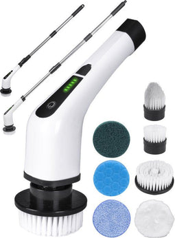 Nuvance - Elektrische Schoonmaakborstel - Incl. 7 Opzetstukken - Schoonmaakborstel Elektrisch - Schr