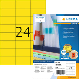 Herma printeretiketten Labels yellow 70x37 SuperPrint 2400 pcs.