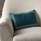 Riviera Maison Kussenhoes 50x30 - Mustique Chain Pillow Cover - Groen Blauw