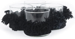 De Oh My Gee Kaarsenhouder - Zwart Velvet - S - Set van 4