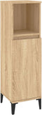 vidaXL - Badkamerkast - 30x30x100 - cm - bewerkt - hout - sonoma - eikenkleurig