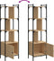 vidaXL - Boekenkast - met - deur - 44,5x30x154,5 - cm - hout - sonoma - eikenkleurig
