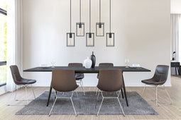 Lifa Living Emile - Hanglamp - 5 Lichtpunten - LED - Zwart - Metaal - E27 - 12 x 12 x 20 cm